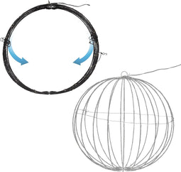 Kerstverlichting - lichtbol - metaal - met timer - warm wit licht - 50 cm