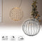 Kerstverlichting - lichtbol - metaal - met timer - warm wit licht - 50 cm