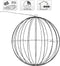 Kerstverlichting - lichtbol - metaal - met timer - warm wit licht - 50 cm