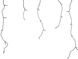 Kerstverlichting - Lumineo - IJspegel - Lichtgordijn - 5 meter - IJspegel - 119 LED's - zwart snoer - warm wit - voor binnen & buiten