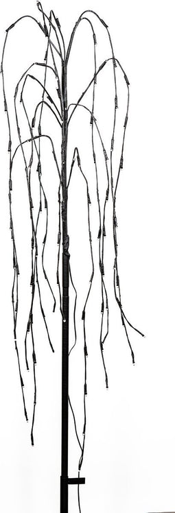 Kerstverlichting treurwilg LED 130 cm zwart