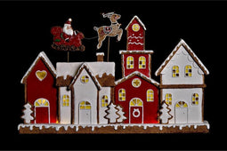 Kerstversiering DKD Home Decor Huis Hars (41 x 7,5 x 27 cm)