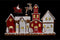 Kerstversiering DKD Home Decor Huis Hars (41 x 7,5 x 27 cm)