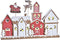 Kerstversiering DKD Home Decor Huis Hars (41 x 7,5 x 27 cm)