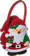 Kerstzakje vilt set van 2 - Inpakzakje - Cadeauzakje - Vilt - Kerstman - 2 stuks - H20 cm