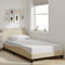 vidaXL - Bedframe - zonder - matras - 100x200 - cm - stof - crèmekleurig