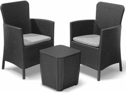 Keter 5-delige Balkonmeubelset Miami grafietkleurig 223815