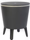 Keter bijzettafel drinkkoeler coolbar cocktailtafel 50x57-85cm 30L wit-antraciet