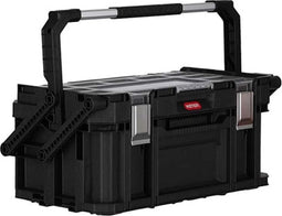 Keter Connect Cantilever Toolbox Gereedschapskoffer - 26L - 56,5x31,7x25,1cm - Zwart