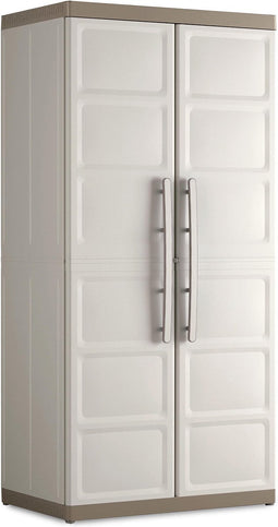 Keter Excellence XL Opbergkast hoog - 4 planken - 54x89x182cm - Beige/Taupe