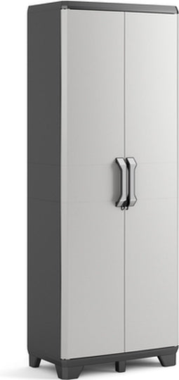 Keter Gear Hoge Opbergkast - 4 planken - 39x68x182cm - Zwart/Grijs