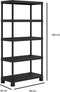 Keter Kunststof Stellingkast extra breed - Opbergrek - 90x45x182cm - zwart