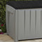 Keter Novel Opbergbox - 340L - 124x55x62.5cm - Grijs