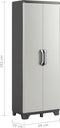 Keter - Opbergkast - Gear - 182 - cm - zwart - en - grijs