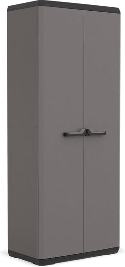 Keter Più Opbergkast - 3 planken - 39x68x166cm - Donkergrijs/Zwart