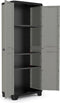 Keter Planet Outdoor Opbergkast hoog - 3 planken - 80x44x182cm - Grijs/Zwart