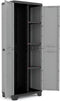 Keter Stilo Multipurpose Hoge kast - 3 halve planken - 68x39x173 cm - Donkergrijs/zwart