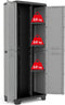 Keter Stilo Multipurpose Hoge kast - 3 halve planken - 68x39x173 cm - Donkergrijs/zwart