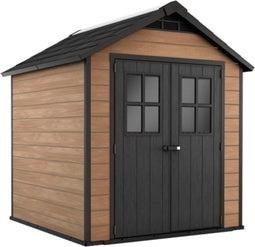 Keter Tuinhuis Newton 757 - Houtlook - 228x223,5x252cm