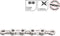Ketting 11 speed KMC X11EL - zilver