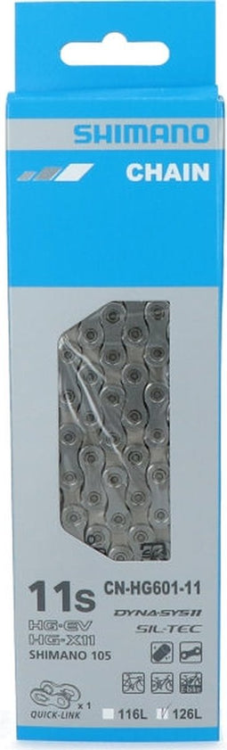 Ketting 11 speed Shimano HG601 105 Race/MTB/E-bike met quick link - 126 schakels