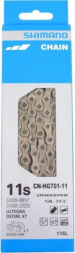 Ketting 11-speed Shimano HG701 Ultegra / Deore XT - Race/MTB/E-bike met Quick Link - 116 schakels