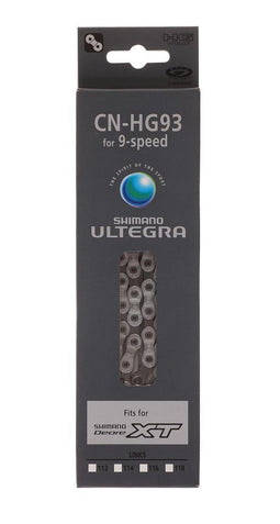 Ketting 9 speed Shimano Deore XT / Ultegra HG93 met kettingpen - 116 schakels