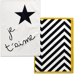 Keukendoek HappyFriday Blanc Amour Multicolour 70 x 50 cm (2 Stuks)