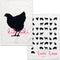 Keukendoek HappyFriday Blanc Kikiriki Multicolour 70 x 50 cm (2 Stuks)