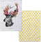Keukendoek HappyFriday Reindeer Multicolour 70 x 50 cm (2 Stuks)