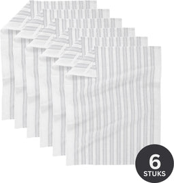 Keukenhanddoek BASKET WEAVE 50x70cm - set/6 - light grey
