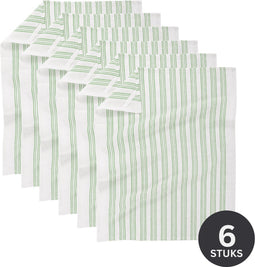 Keukenhanddoek BASKET WEAVE 50x70cm - set/6 - smoke green