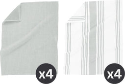 Keukenhanddoek COMBO 50x70cm - set/8 - licht grijs