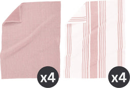 Keukenhanddoek COMBO 50x70cm - set/8 - roze