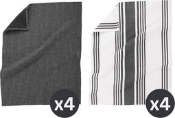 Keukenhanddoek COMBO 50x70cm - set/8 - zwart