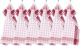 Keukenhanddoek katoen PHARAO 50x70 cm - set/6, rood