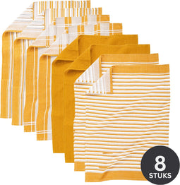 Keukenhanddoek MULTILINES 50x70cm - set/8 - camel