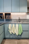 Keukenhanddoek MULTILINES 50x70cm - set/8 - smoke green