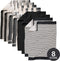 Keukenhanddoek MULTILINES 50x70cm - set/8 - zwart