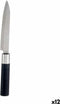 Keukenmes 3 x 23,5 x 2 cm Zilverkleurig Zwart Roestvrij staal Plastic (12 Stuks)