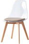 Keukenstoel DKD Home Decor Beige Hout Polycarbonaat 54 x 47 x 81 cm