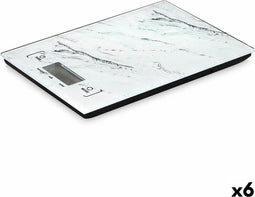 keukenweegschaal 5 kg Marmer Wit 14 x 2 x 20 cm (6 Stuks)