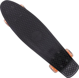 Deuba Retro Skateboard - 57 cm - LED wielen - zwart-oranje