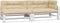vidaXL - Palletkussens - 5 - st - stof - beige