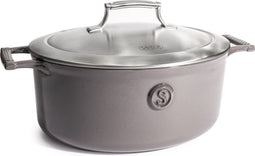 Saveur Selects - Gietijzeren Braadpan Ø30 cm - PFAS-vrij - Geschikt voor Inductie & Oven - Grijs