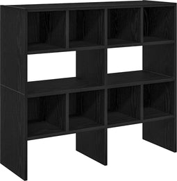 vidaXL - Schoenenrekken - 2 - st - stapelbaar - 89,5x30x40 - cm - zwart - eikenkleurig