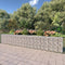 vidaXL - Schanskorfmuur - met - deksels - 600x30x100 - cm - gegalvaniseerd - staal