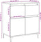 vidaXL - Dressoir - 60x35x70 - cm - bewerkt - hout - betongrijs
