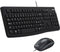 Keyboard and Mouse Logitech Desktop MK120 USB Black Italian