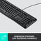 Keyboard and Mouse Logitech Desktop MK120 USB Black Italian